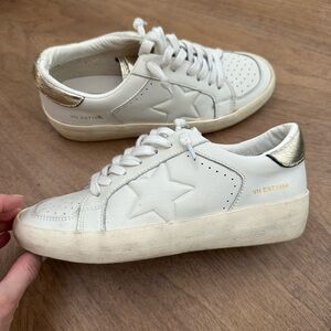 Vintage Havana White and Gold Women's Sneakers